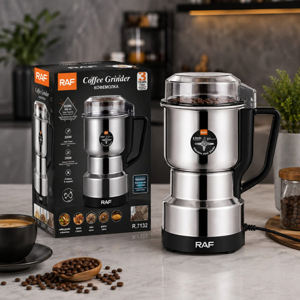 RAF Coffee Grinder R.7132 - 600ML Electric Blade Grinder