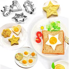 12-Piece Stainless Steel Cookie Cutter Set - Heart, Star, Flower & Round Shapes
