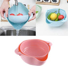 2-in-1 Double Layer Fruit & Vegetable Washing Bowl with Strainer