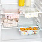 Adjustable Refrigerator Storage Drawer Basket - Sliding Organizer Tray (Pack of 2)