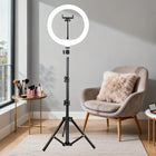 10-Inch LED Ring Light with Adjustable Tripod Stand & Phone Holder