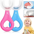 U-Shape Silicone Toothbrush for Kids - 360° Soft Bristle Toddler Brush (Pack of 2)