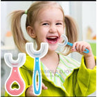 U-Shape Silicone Toothbrush for Kids - 360° Soft Bristle Toddler Brush (Pack of 2)