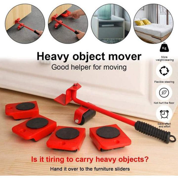Furniture moving tool 4 wheeled heavy object mover