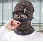 Winter beanie cap with neck warmer 2 in 1