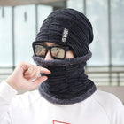 2-in-1 Winter Beanie Cap with Neck Warmer - Fleece Lined Unisex Hat