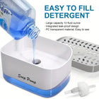 Kitchen Soap Dispenser with Sponge Holder - Push-Out Liquid Pump