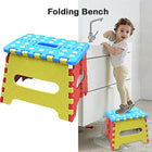 Portable folding plastic stool for outdoor use