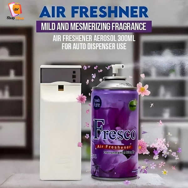 Automatic air freshener dispenser with motion sensor