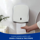 Wall-Mounted Tissue Towel Dispenser - 400 Capacity with Key Lock