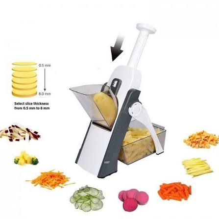 Manual Vegetable Chopper - Mandoline Slicer, Julienne & Dicer Set