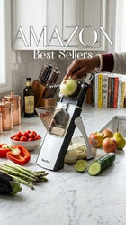 Manual Vegetable Chopper - Mandoline Slicer, Julienne & Dicer Set