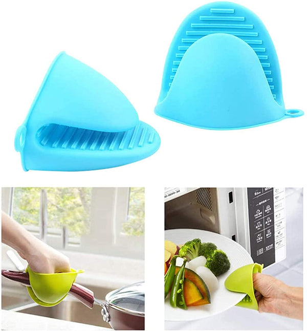 Silicone oven mitts pot holders set of 2