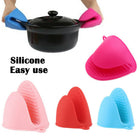 2-Piece Silicone Oven Mitts & Pot Holders - Heat Resistant Mini Mittens