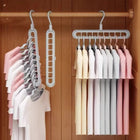 Space saving 9 hole magic hanger closet organizer