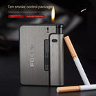 Automatic cigarette case and lighter holder metal