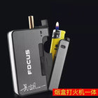 Automatic Cigarette Case & Lighter Holder - Portable 10-Pc Metal Case