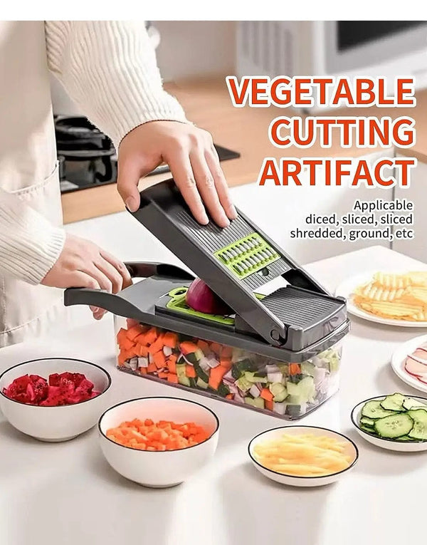 Stainless Steel Vegetable Cutter - Multi-Purpose Kitchen Slicer