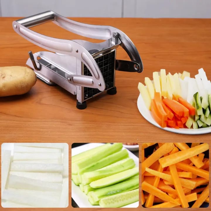 Stainless Steel French Fry Cutter & Vegetable Slicer