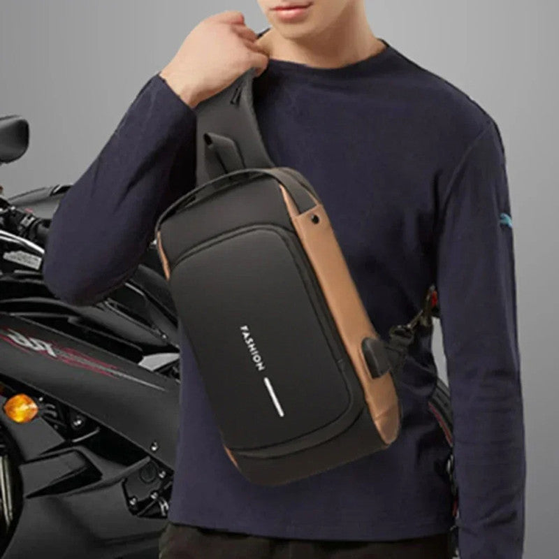 Anti-Theft Waterproof Sling Bag with Password Lock