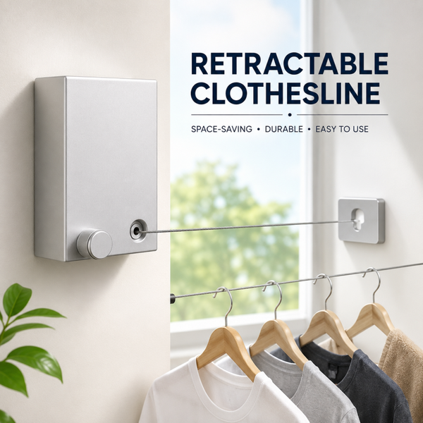 Retractable wall mounted clothesline aluminum