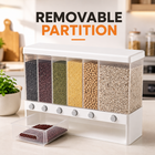 6-in-1 Wall-Mounted Dry Food Dispenser & Storage