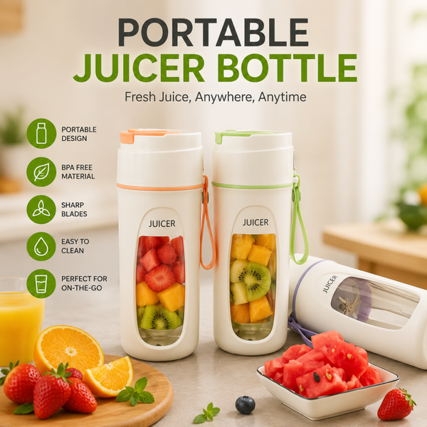 Portable USB Juicer Blender - 10-Blade Mini Mixer