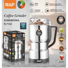 RAF Coffee Grinder R.7132 - 600ML Electric Blade Grinder