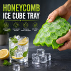 37-Cube Honeycomb Silicone Ice Tray with Lid (Pack of 2)