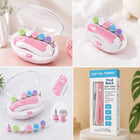 Electric Baby Nail Trimmer & File Set - Painless Nail Care with 6 Grinding Heads