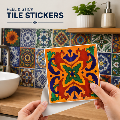 Vintage Self-Stick Tile Sticker (Pack of 2)