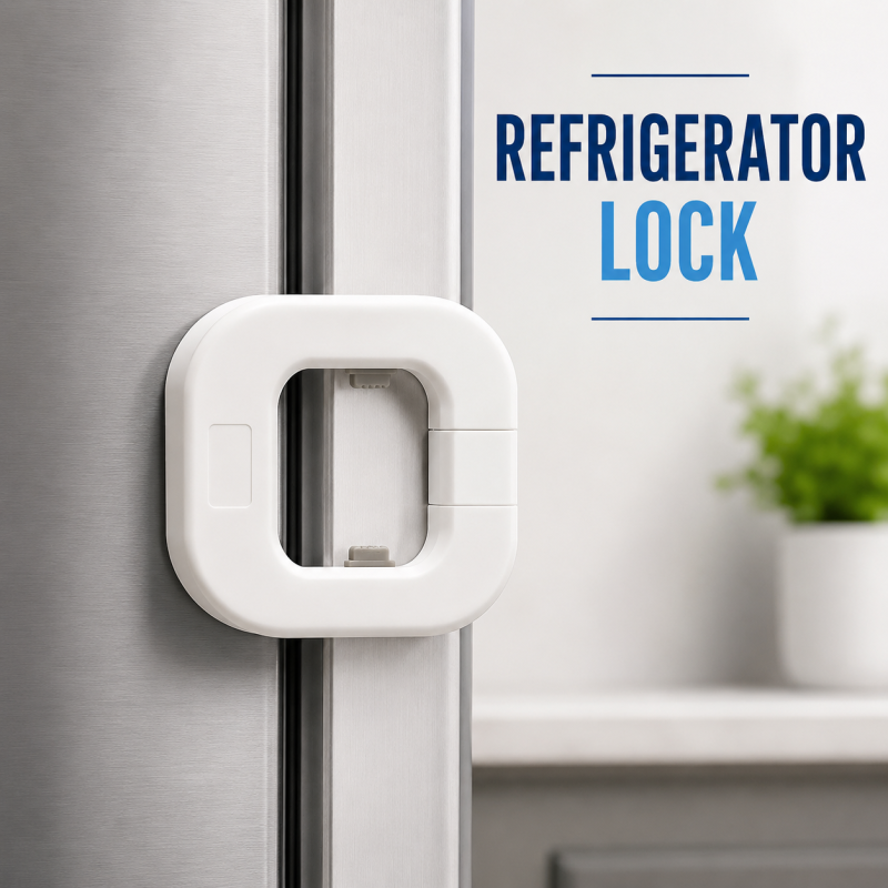 Fridge Door Drawer Lock & Baby Safety Cabinet Lock (2 Pcs)